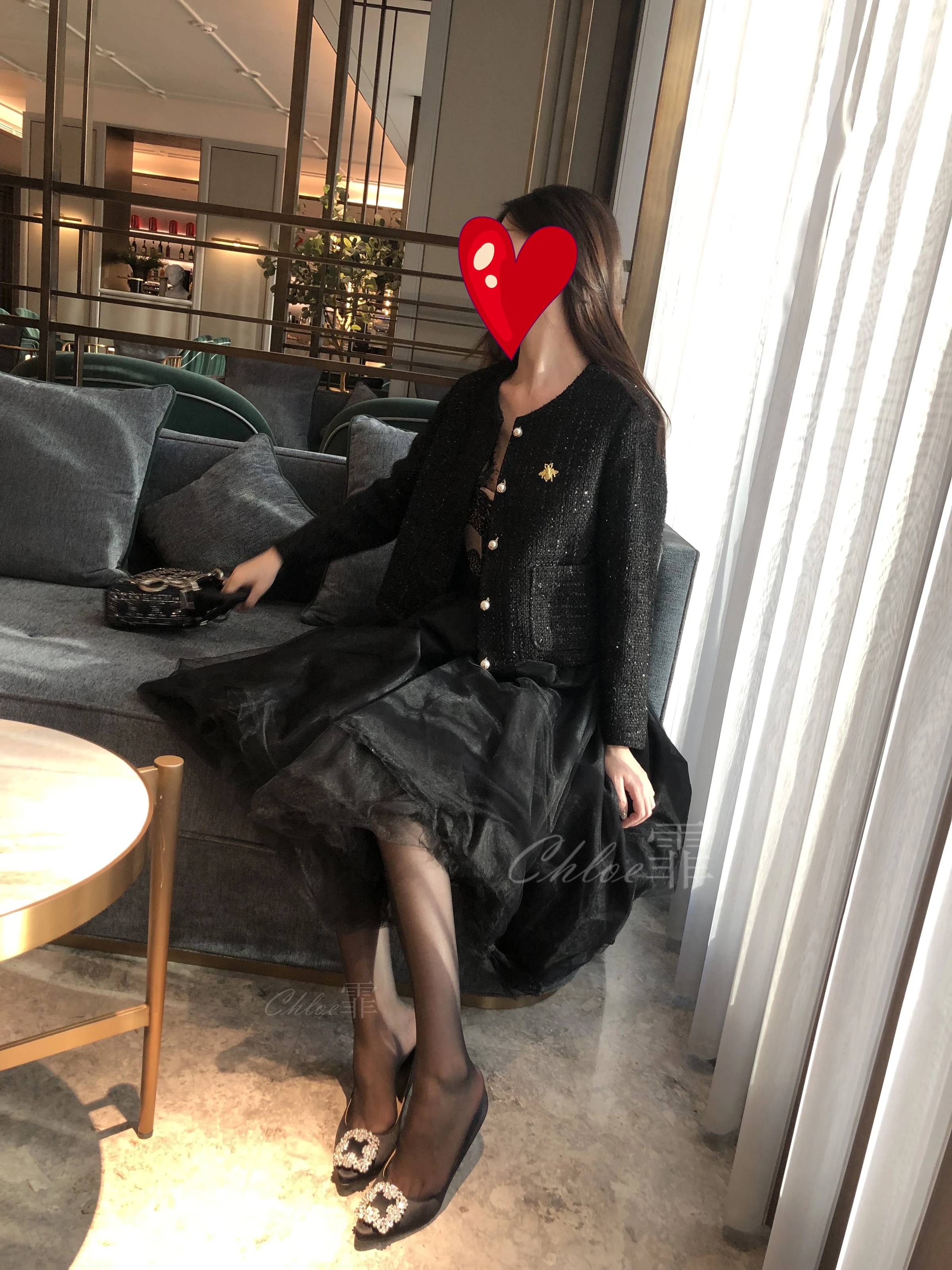 NO.023 美爵酒店黑s CERVIN吊带复古无弹力肤色 - 4预览