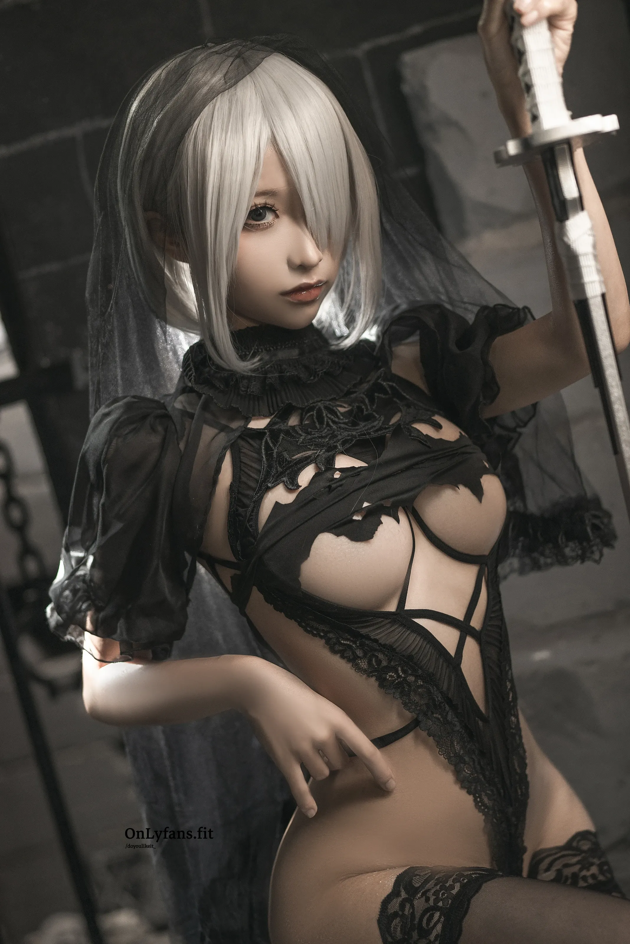 NO.165 2B 黑婚纱 - 4预览
