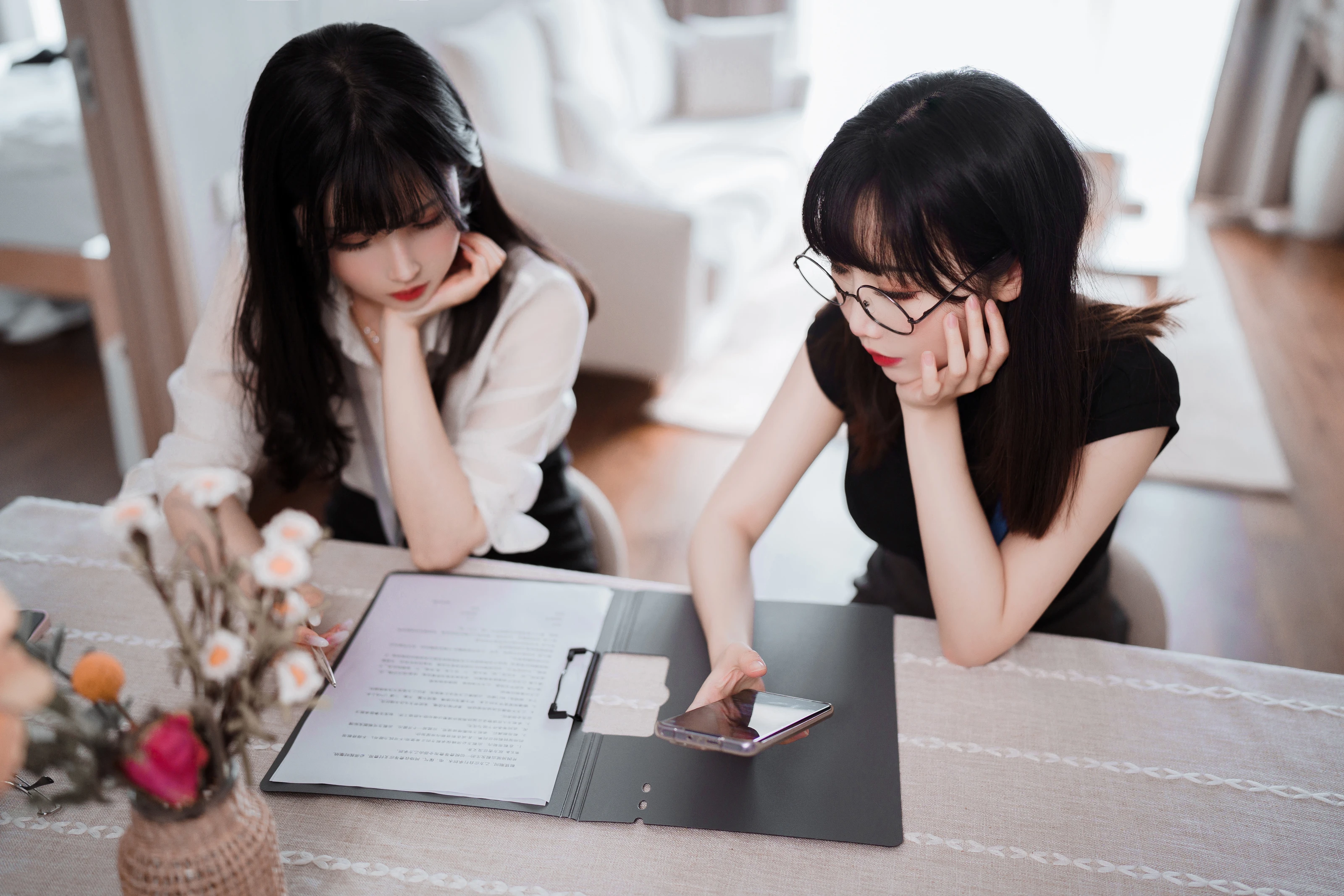 NO.093 &面饼仙儿 黑丝ol制服双人 - 3预览
